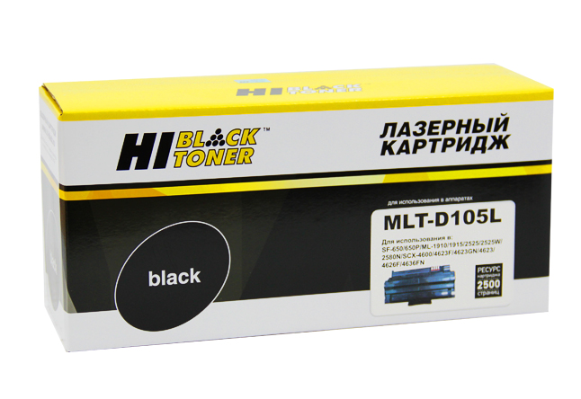 Картридж Hi-Black (HB-MLT-D105L) для Samsung ML-1910/ 1915/ 2525/ 2580N/ SCX-4600, чёрный (2500 стр.)
