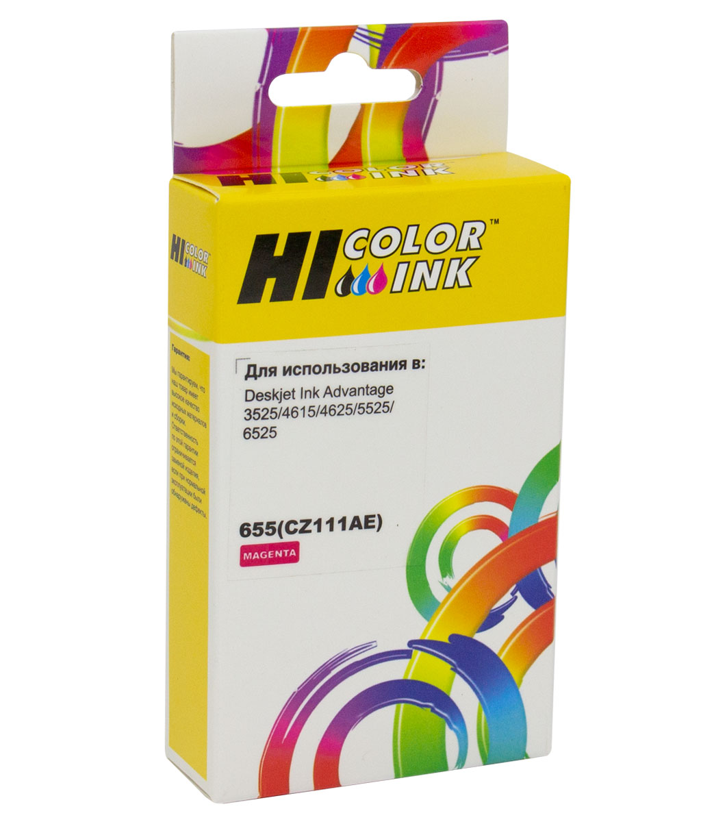 Картридж Hi-Black (HB-CZ111AE) для HP DeskJet 3525/ 4615/ 4625/ 5525/ 6525, №655, пурпурный
