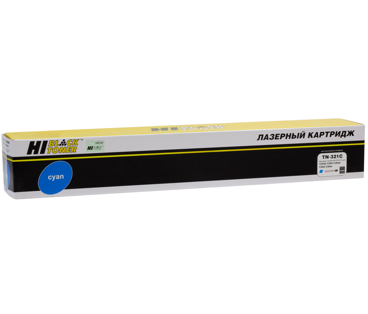 Тонер-картридж Hi-Black (HB-TN-321C) для Konica Minolta bizhub C224/ C284/ C364, голубой (25000 стр.)