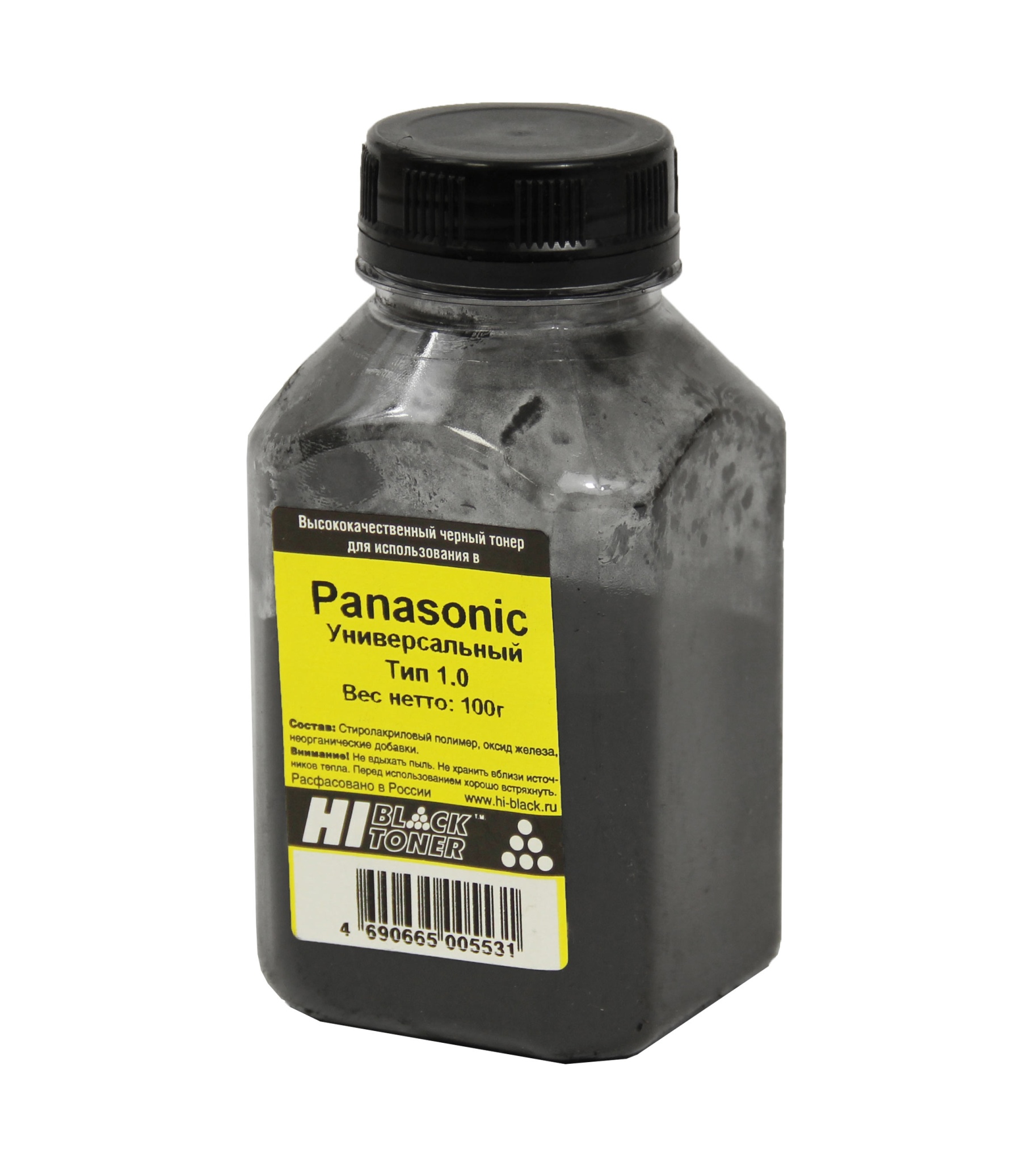 Тонер универсальный Hi-Black (KX-FA76A) для Panasonic KX-FL503/ KX-MB1500, Тип 1.0, чёрный (100 гр.)