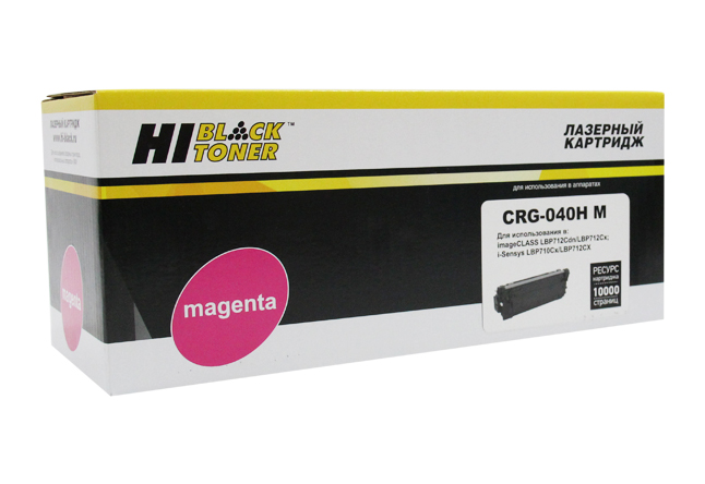 Картридж Hi-Black (HB-040HM) для Canon LBP-710CX/ 712CX, пурпурный (10000 стр.)