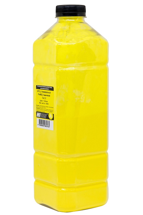 Тонер универсальный Hi-Black (W2212A) для HP CLJ Pro M282, Тип 2.5, химический, жёлтый (500 гр.)